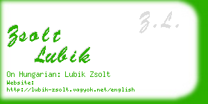 zsolt lubik business card